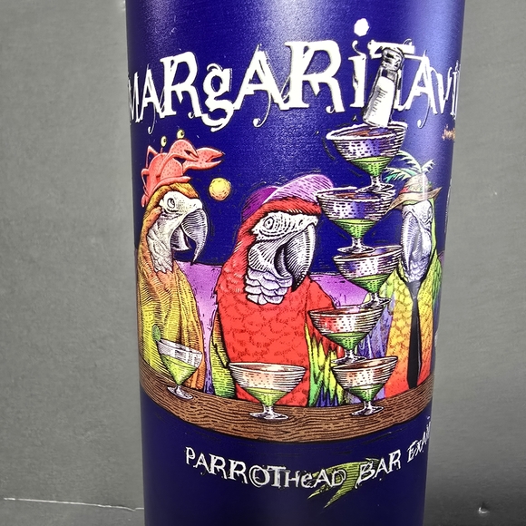 Margaritaville Parrothead Bar Exam Blue Tervis Wide Mouth 24 oz Water Bottle, - Picture 5 of 11